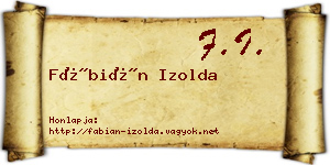 Fábián Izolda névjegykártya