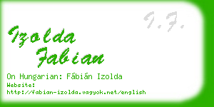 izolda fabian business card