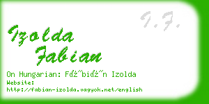 izolda fabian business card